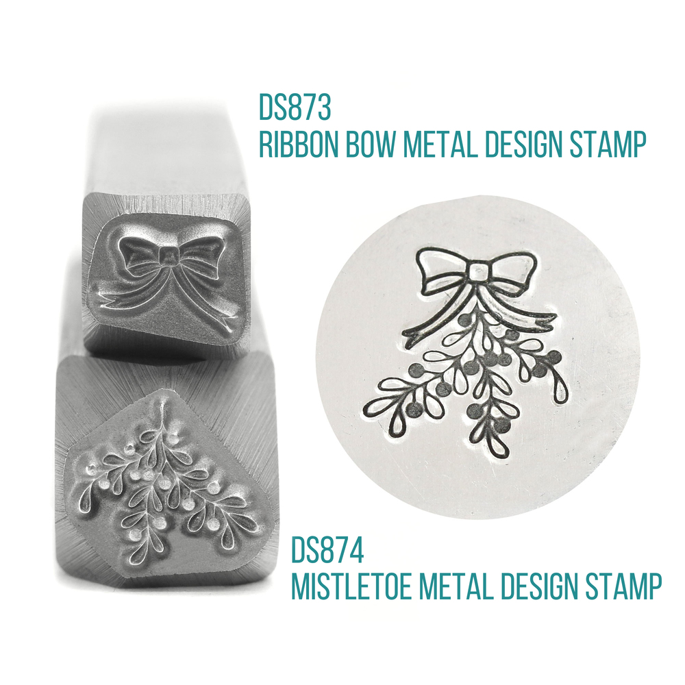 Metal Stamping Tools Berry Branch / Mistletoe Metal Design Stamp, 10mm - Beaducation Original